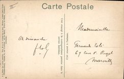 VINTAGE POSTCARD Boat of sin Menton Garavan the port