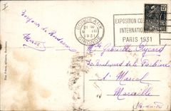 VINTAGE POSTCARD Boat of Bordeaux sin roads