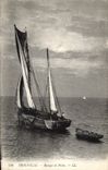 VINTAGE POSTCARD Boat of sin Trouville Boat of sin
