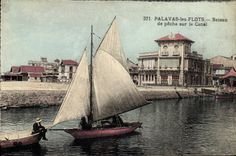 CPA Bateau de peche Palavas les Flots Bateau de peche sur le canal