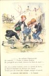 CPA Fantaisie Illustrateur Poulbot Victor Hugo La legende des siecles Le Crapaud Grenouille