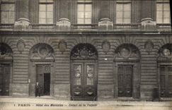 VINTAGE POSTCARD Currencies Paris Mint Detail of the frontage