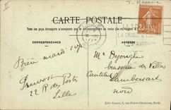 VINTAGE POSTCARD Currencies Paris Mint Main courtyard Entered of coining