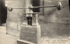 VINTAGE POSTCARD Currencies Paris Mint Beam of 17th