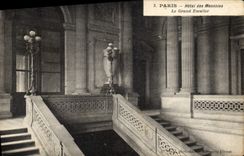 VINTAGE POSTCARD Currencies Paris Mint the large staircase