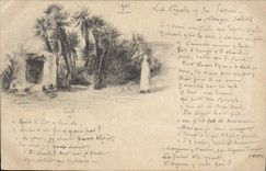 Poema del Orientalism de la POSTAL de la VENDIMIA la cigarra y la hormiga