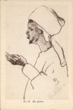 CPA Orientalisme En priere Croquis marocains