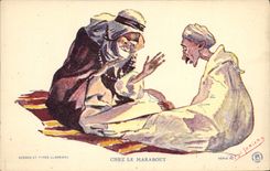 CPA Orientalisme Chez le marabout