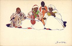 CPA Orientalisme Sandoz Musique