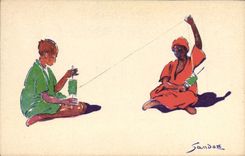 Orientalism de Sandoz de la POSTAL de la VENDIMIA