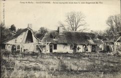 CPA Militaria Camp de Mailly La Custonne Ferme expropriee situee dans la zone dangereuse des Tirs 