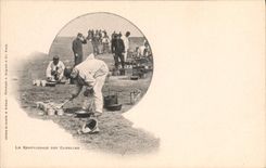 VINTAGE POSTCARD Militaria filling of the Mess tins