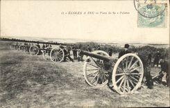 CPA Militaria Ecoles a feu Piece de 80 Pointer