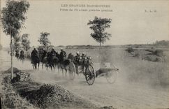 La POSTAL Militaria de la VENDIMIA el ejército maniobra la parte de la energía 75 para dar una opinión