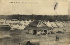VINTAGE POSTCARD Militaria Camp of Mailly Seen of the tents and kitchen