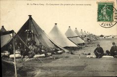 CPA Militaria La vie au camp Un campement 