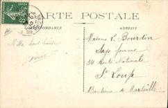 Campo de Militaria de la POSTAL de la VENDIMIA de la vuelta de Carpiagne del ejercicio