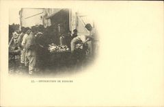 VINTAGE POSTCARD Militaria Distribution of meat