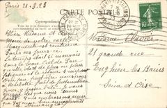 VINTAGE POSTCARD La Poste the employee Folklore