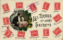 VINTAGE POSTCARD Sower stamps and their secrecies