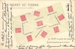 CPA Semeuse Le secret du timbre 