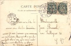 CPA Le secret du timbre Semeuse