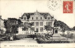 VINTAGE POSTCARD Boulogne on Sea the new post office