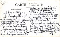 VINTAGE POSTCARD Paris floods Inondations the round of the factor