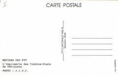 CPM Realisation des timbres poste Polissage d'un element de cylindre