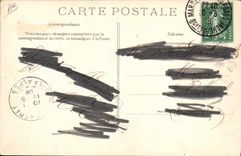 CPA Les timbres et leur langage Semeuse