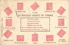 VINTAGE POSTCARD the new secrecy of the stamp Sower