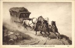 VINTAGE POSTCARD Tschaggeny the trunk posts of the Ardennes