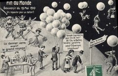 CPA Surrealisme Fin du monde le 19 mai 1910 Un royaume pour un ballon 