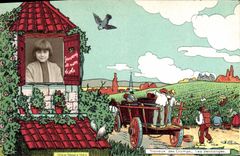 CPA Fantaisie Photographie Enfant Travaux des champs Les vendanges