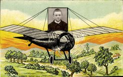 CPA Fantaisie Photographie Enfant Avion Germain Nief