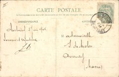 Barco de la POSTAL de la VENDIMIA de la barca de Cherbourg del pecado del pecado que vuelve en el efecto de la noche de los embarcaderos