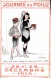 CPA Fantaisie Illustrateur Poulbot Journee du Poilu 25 et 26 decembre 1915 