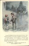 CPA Fantaisie Illustrateur Poulbot Victor Hugo Les Miserables Gavroche Elephant 