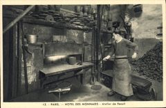 VINTAGE POSTCARD Paris Mint Workshop of annealing