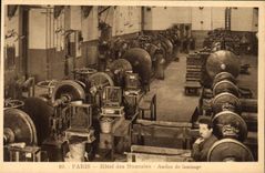 VINTAGE POSTCARD Paris Mint Workshop of rolling