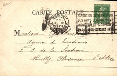 VINTAGE POSTCARD Monnaies Banks National Lion