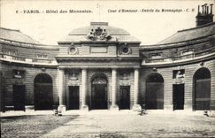 CPA Paris Hotel des Monnaies Cour d'honneur Entree du monnayage