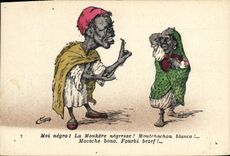 VINTAGE POSTCARD North Africa Fantasy Illustrator Me Negro