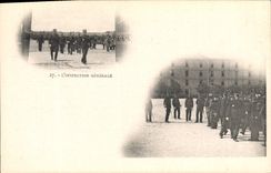 VINTAGE POSTCARD Militaria the general inspection