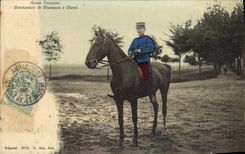 CPA Militaria Armee francaise Commande de chasseurs a cheval 