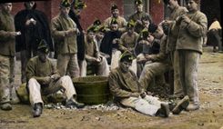 VINTAGE POSTCARD Militaria Drudgery of potatos