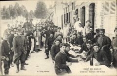 VINTAGE POSTCARD Militaria Camp of Mailly Large Hotel St Eloi