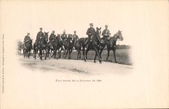 VINTAGE POSTCARD Militaria State major of the iron division