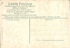 VINTAGE POSTCARD the language of the stamps Sower 10c 25c Angel