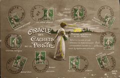 VINTAGE POSTCARD Oracle of the postmarks Sower